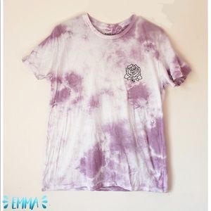OBEY, pink tie-dye shirt.